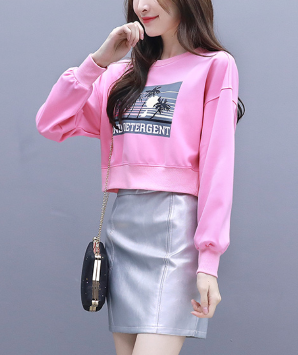Pink Mind Detergent Cropped Sweatshirt