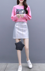 Pink Mind Detergent Cropped Sweatshirt