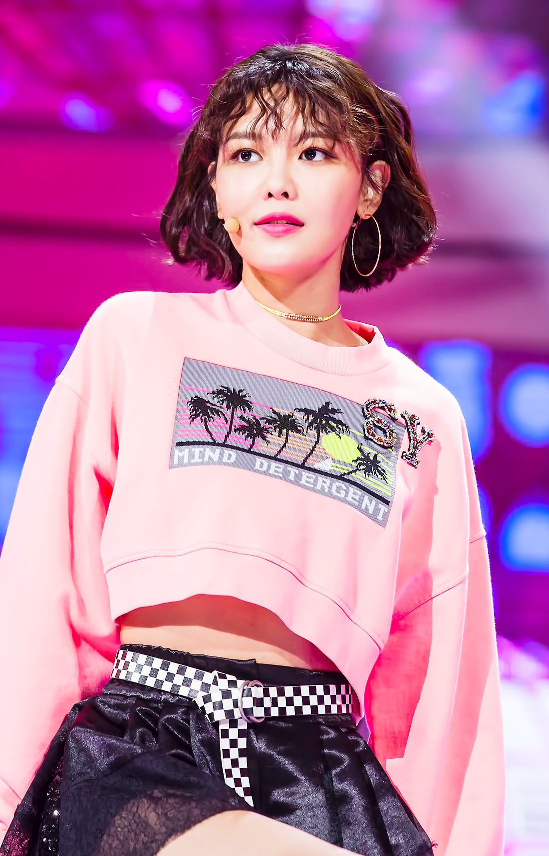 Pink Mind Detergent Cropped Sweatshirt