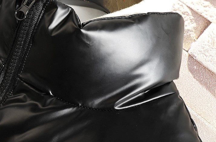 Glossy Grey Puffer Jacket