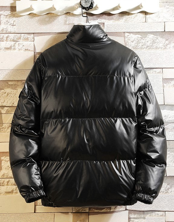 Glossy Grey Puffer Jacket