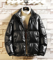 Glossy Grey Puffer Jacket