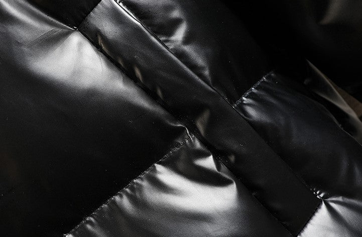 Glossy Grey Puffer Jacket