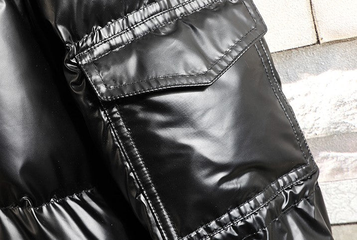 Glossy Grey Puffer Jacket