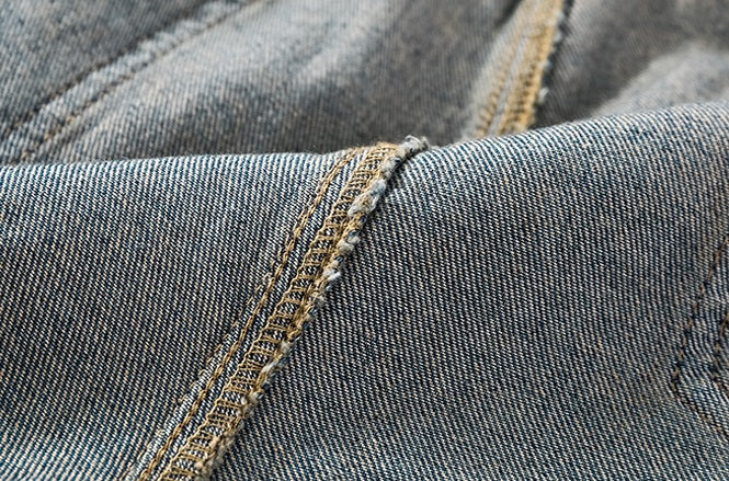 Blue Acid-Washed Cargo Jeans