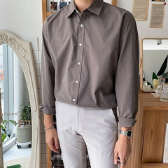Spring Autumn Business Long Sleeve Shirt Trendy Casual