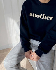 Spring Letter Print Casual Pullover Sweatshirt