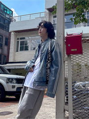 Stand Collar Denim Jacket