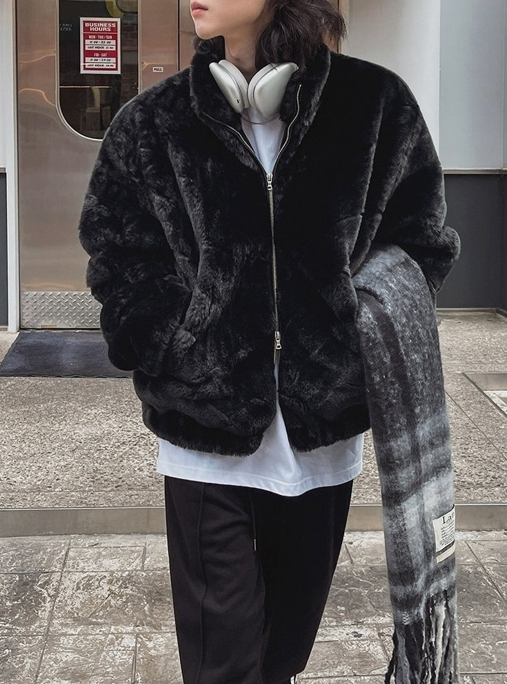 Stand Collar Winter Jacket Warm Loose Fit Commuter Style