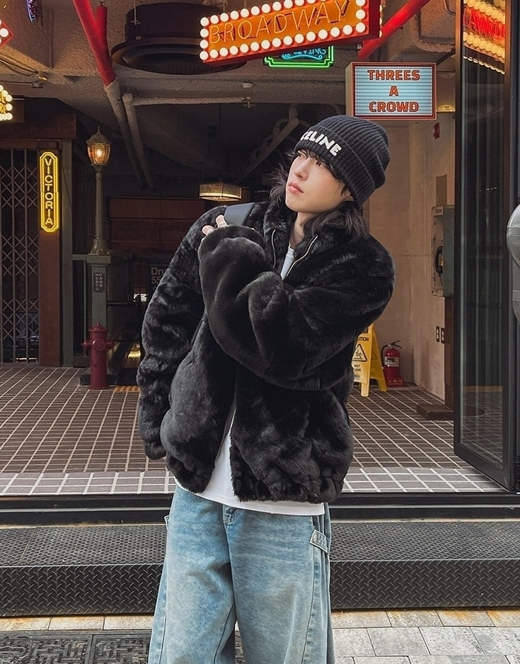 Stand Collar Winter Jacket Warm Loose Fit Commuter Style