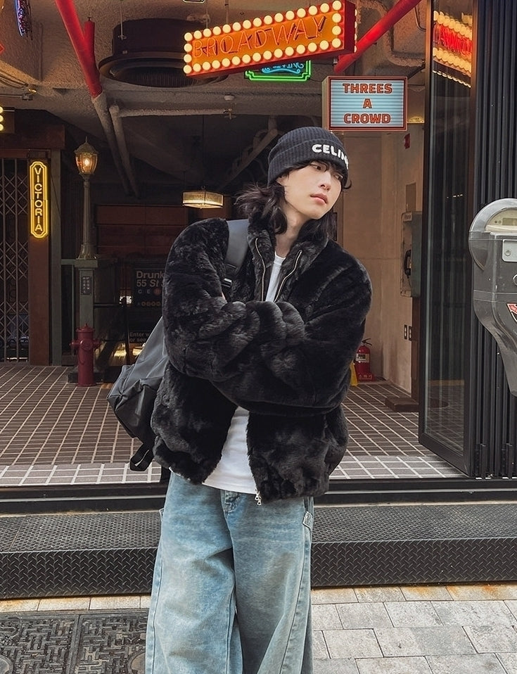 Stand Collar Winter Jacket Warm Loose Fit Commuter Style