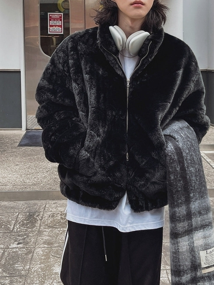 Stand Collar Winter Jacket Warm Loose Fit Commuter Style
