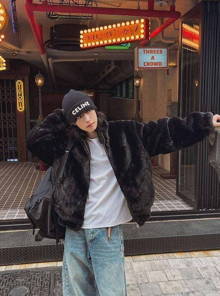 Stand Collar Winter Jacket Warm Loose Fit Commuter Style