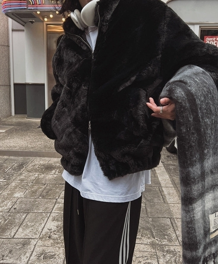 Stand Collar Winter Jacket Warm Loose Fit Commuter Style