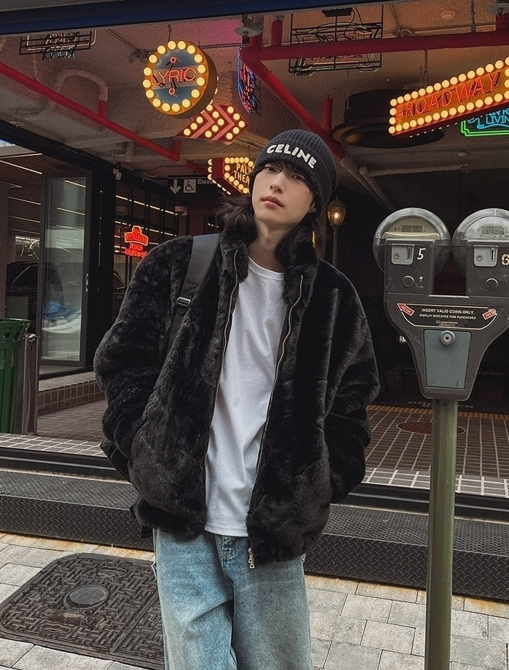 Stand Collar Winter Jacket Warm Loose Fit Commuter Style