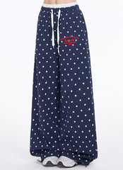 Star Print Wide Leg Pants
