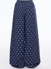 Star Print Wide Leg Pants