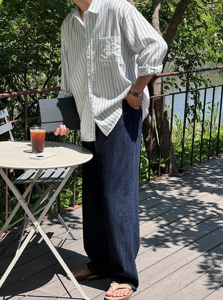 Striped Casual Long Sleeve Relaxed Fit Shirt