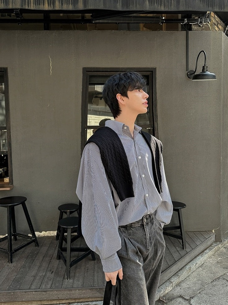 Striped Casual Long Sleeve Shirt