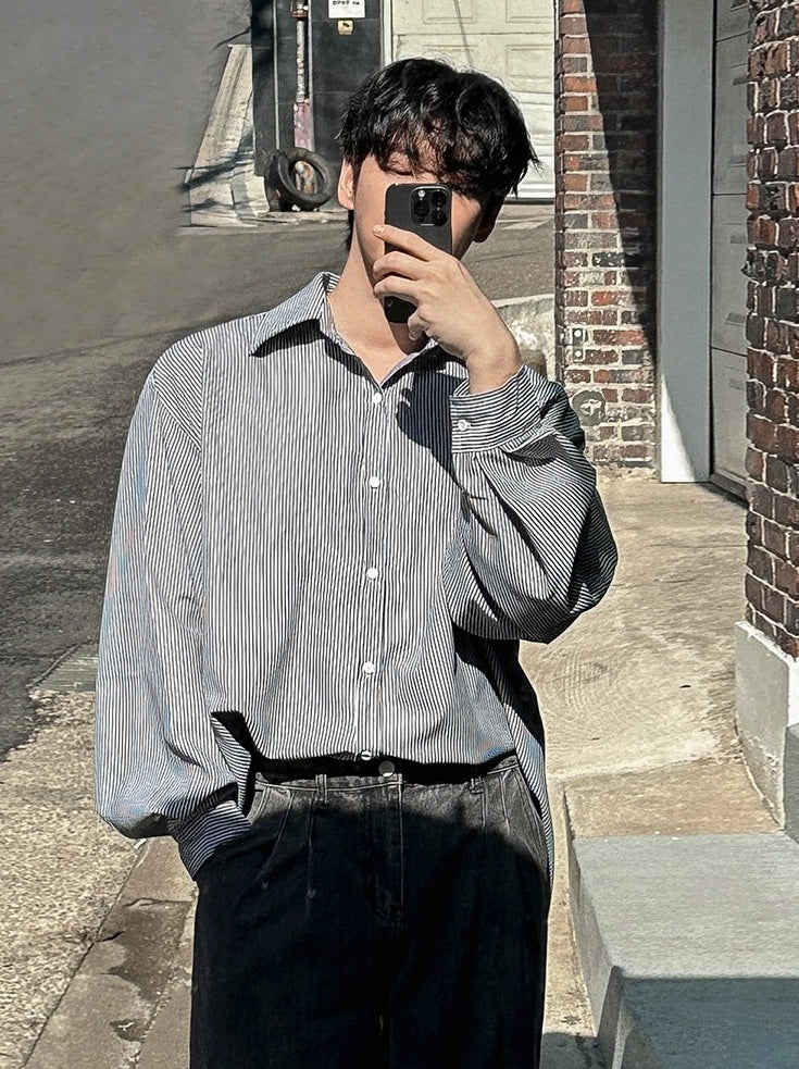Striped Casual Long Sleeve Shirt