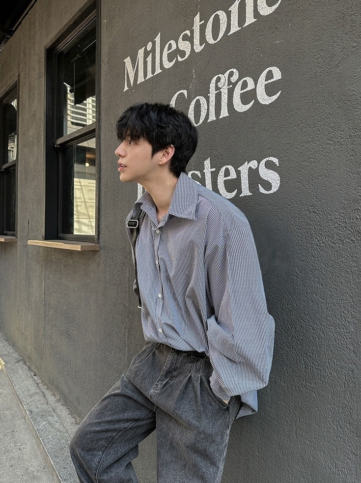 Striped Casual Long Sleeve Shirt