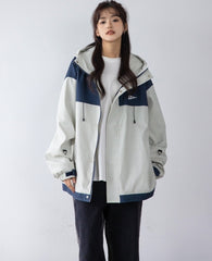 Striped Casual Loose Fit Jacket For Spring And Autumn