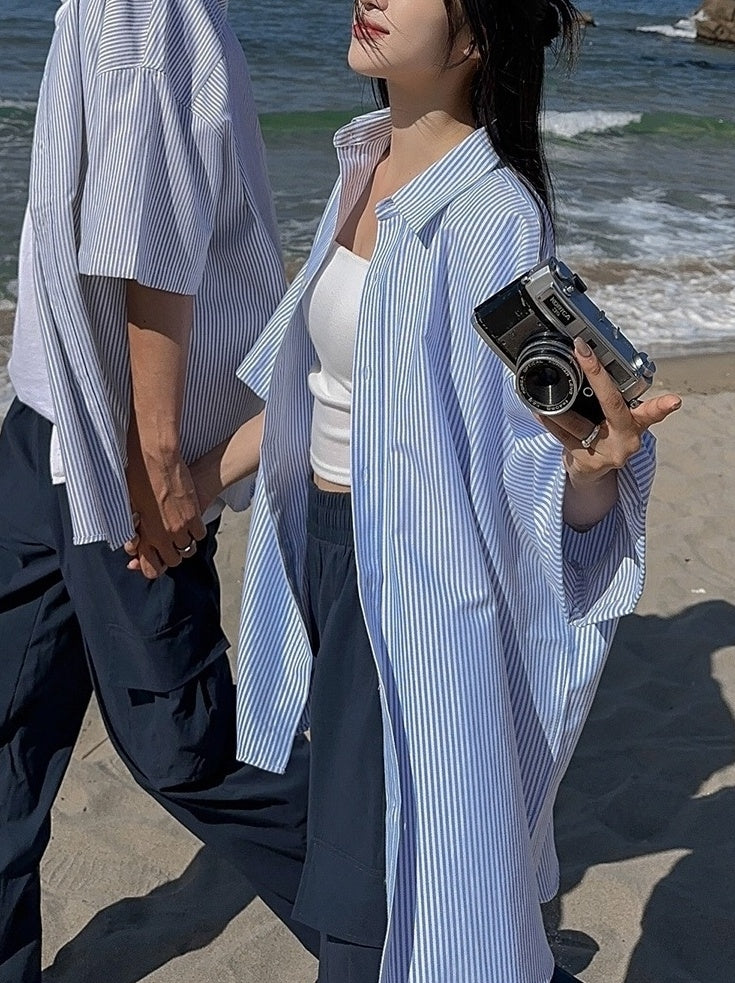 Striped Casual Short Sleeve Shirt