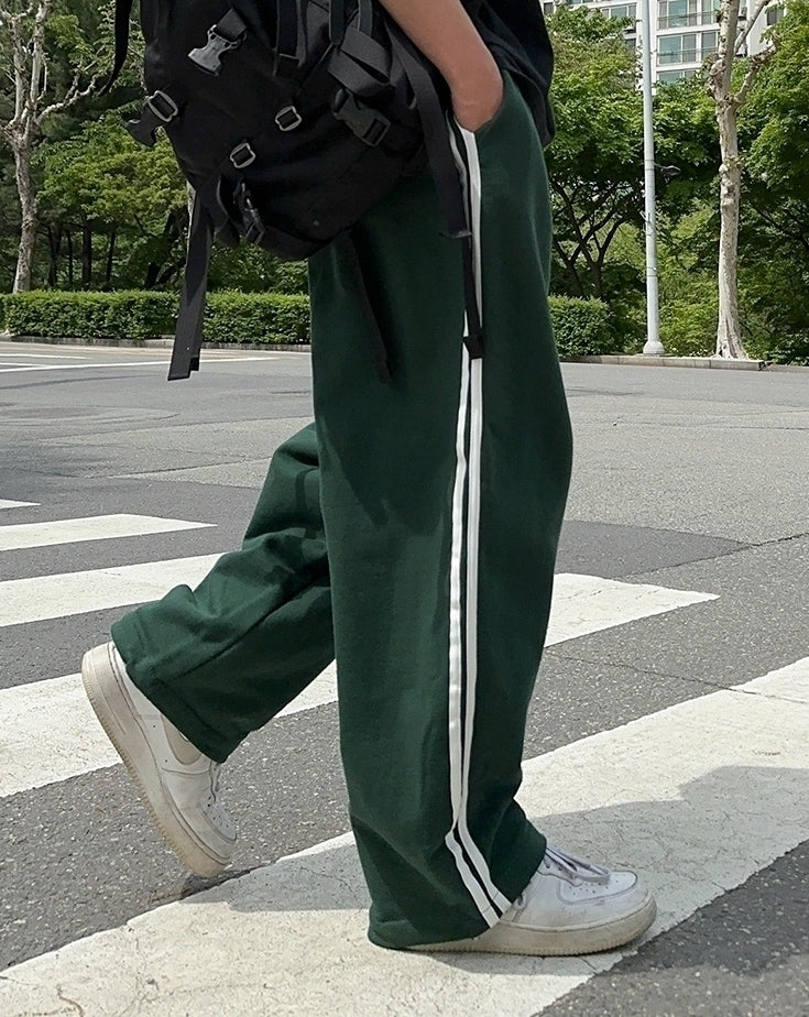 Striped Cotton Relaxed Fit Trousers