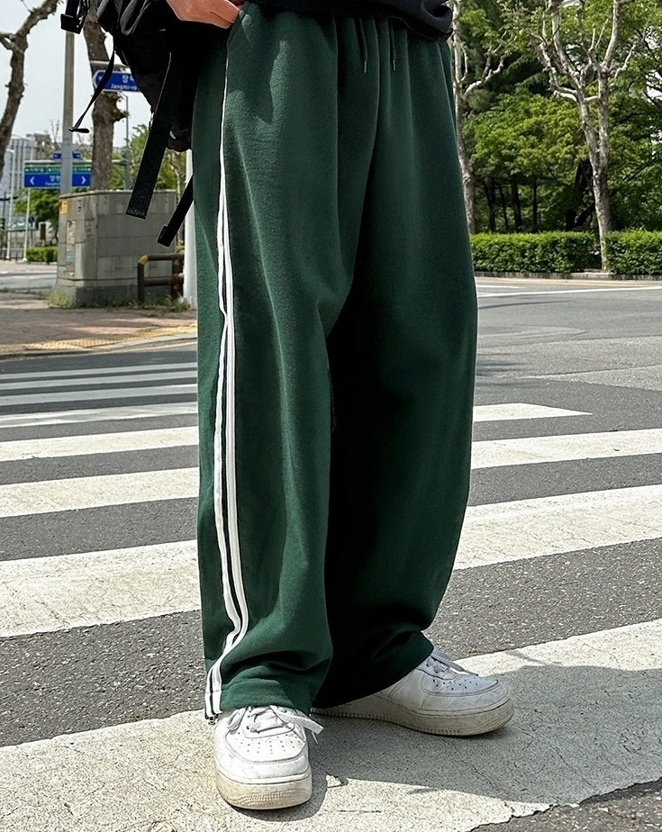 Striped Cotton Relaxed Fit Trousers