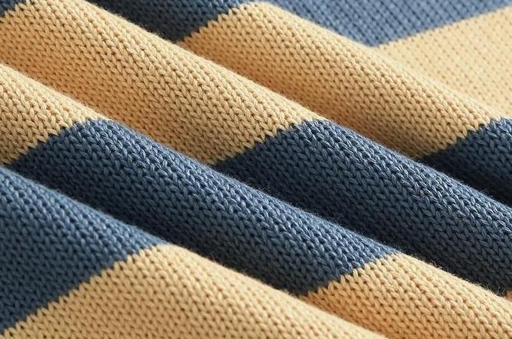 Striped Crewneck Long Sleeve Knit Sweater