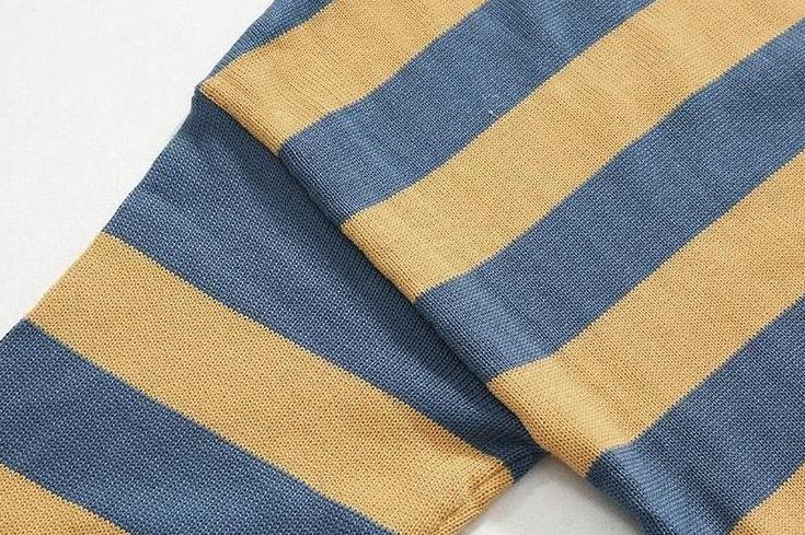 Striped Crewneck Long Sleeve Knit Sweater