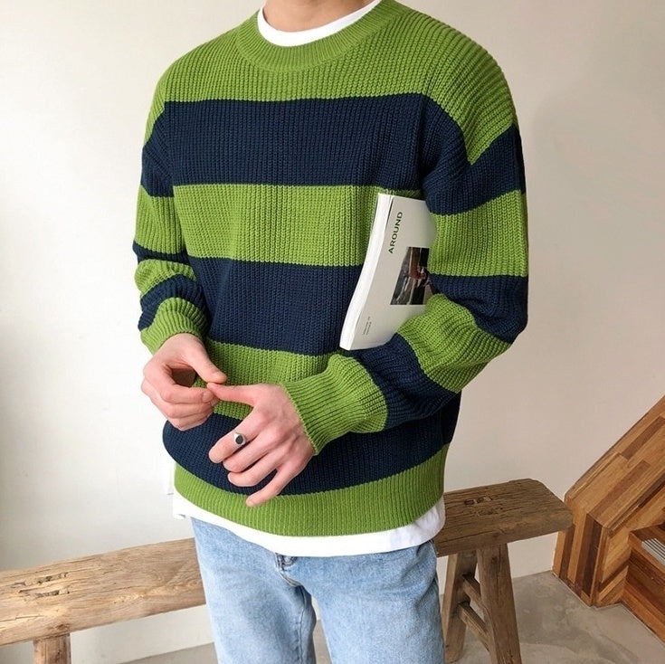 Striped Knit Sweater Cozy Style