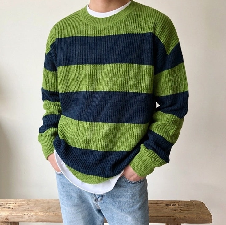 Striped Knit Sweater Cozy Style
