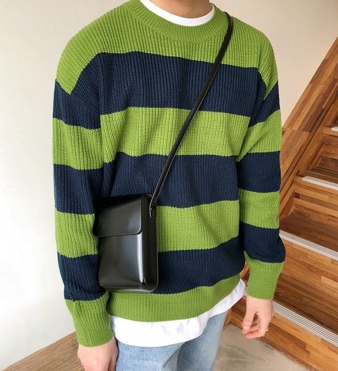 Striped Knit Sweater Cozy Style