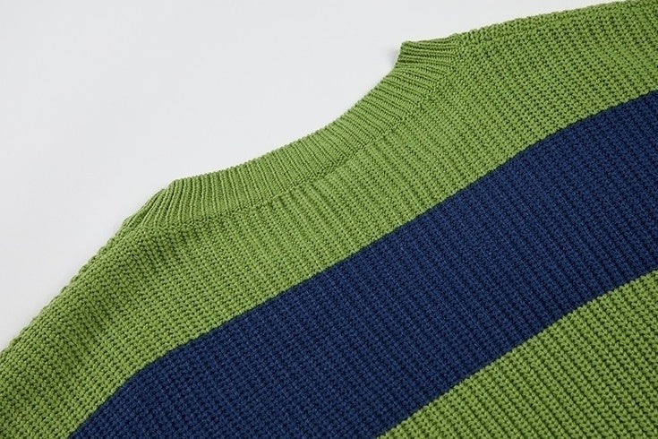 Striped Knit Sweater Cozy Style
