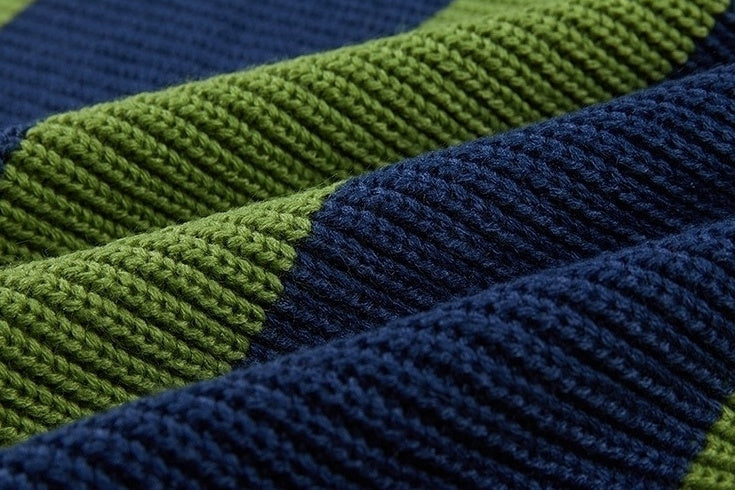 Striped Knit Sweater Cozy Style