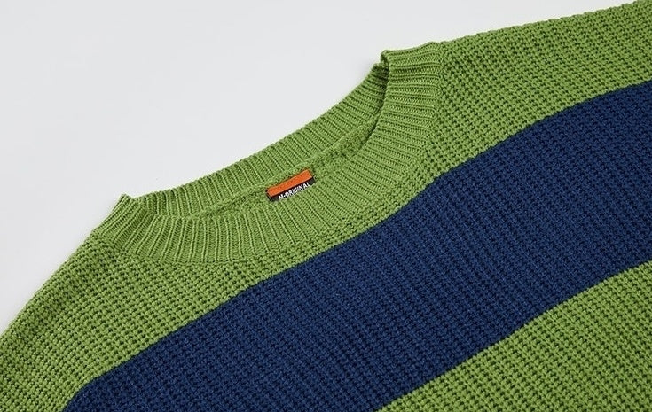 Striped Knit Sweater Cozy Style