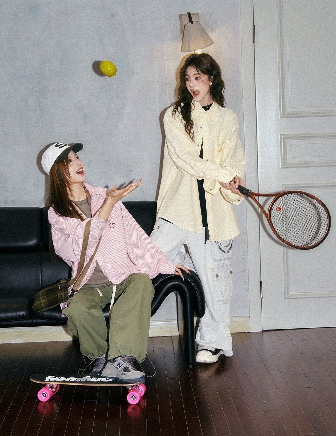 Striped Long Sleeve Casual Shirt Korean Style