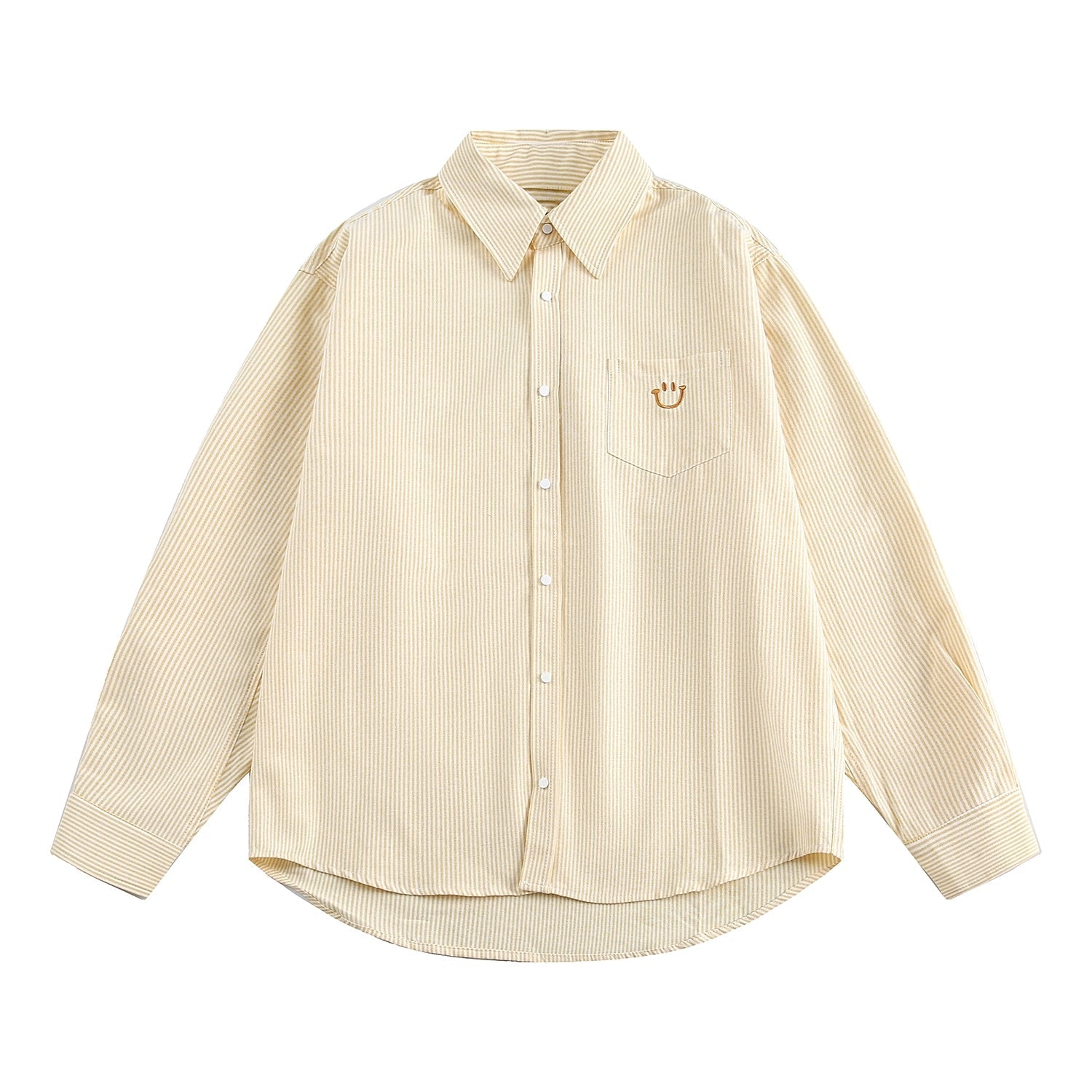 Striped Long Sleeve Casual Shirt Korean Style