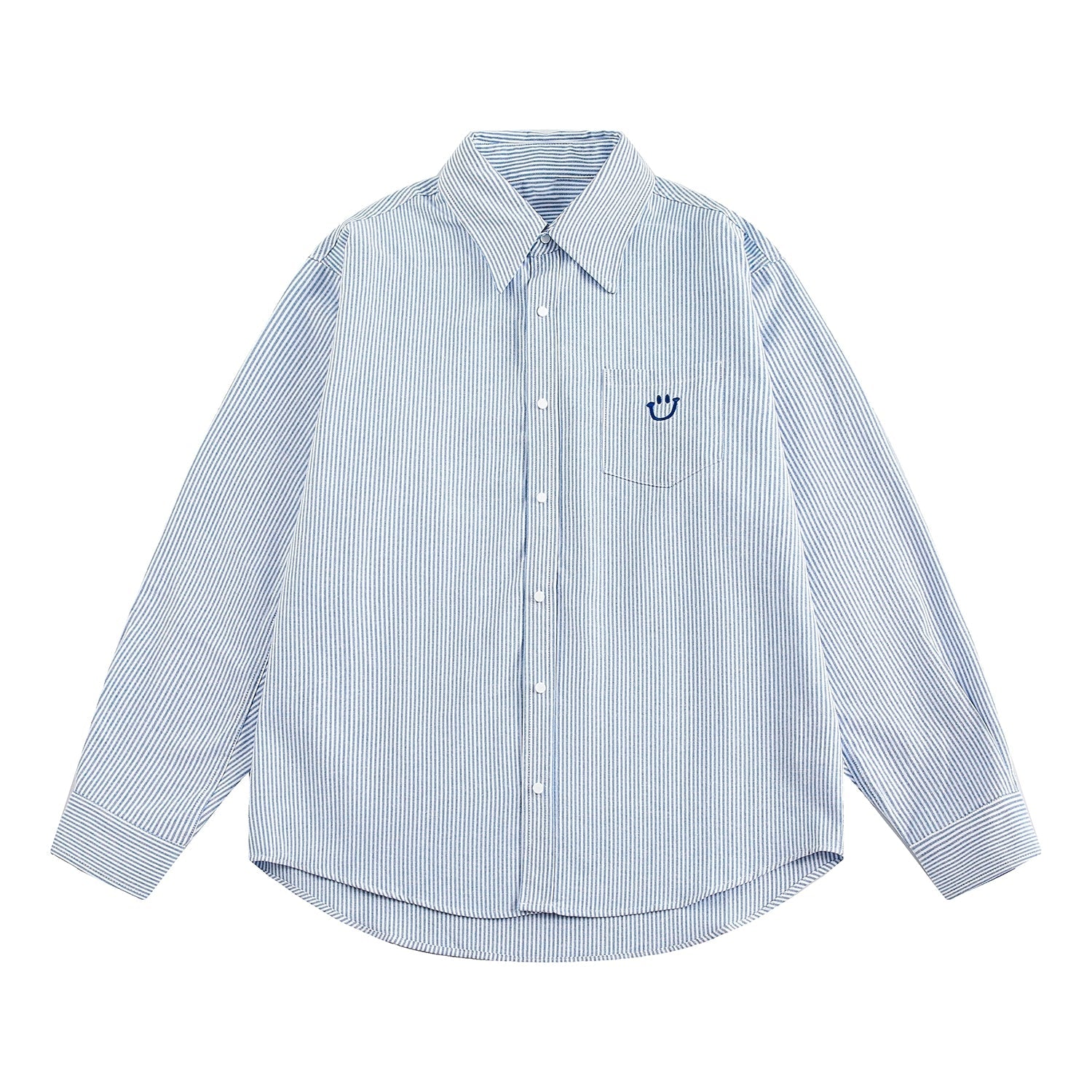 Striped Long Sleeve Casual Shirt Korean Style