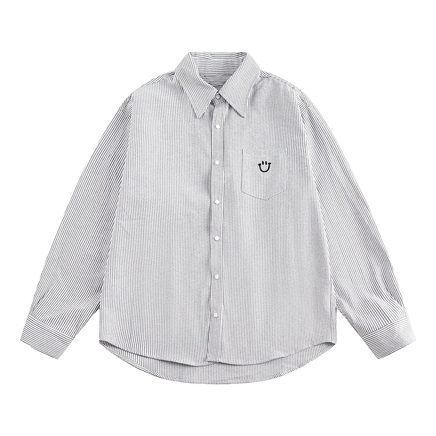 Striped Long Sleeve Casual Shirt Korean Style