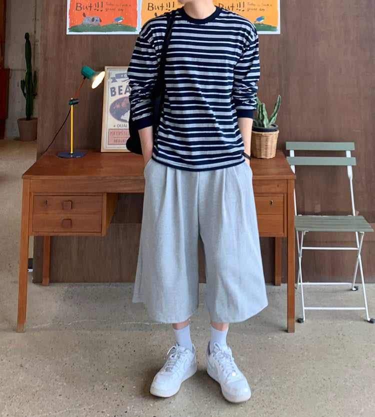 Striped Long Sleeve Casual Top
