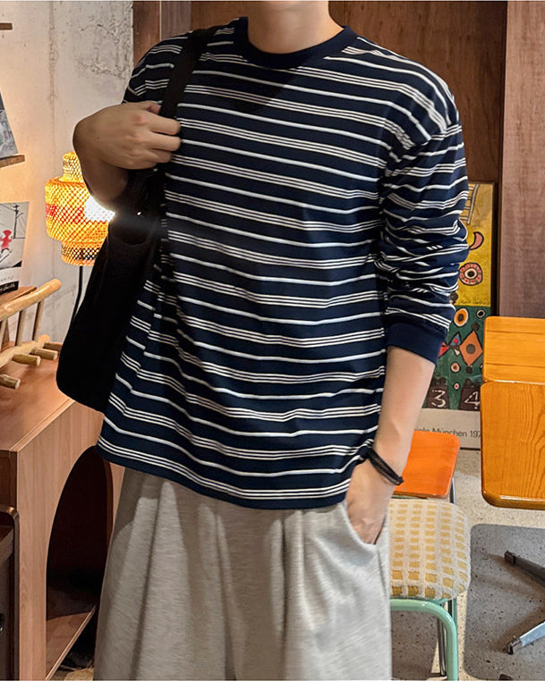 Striped Long Sleeve Casual Top