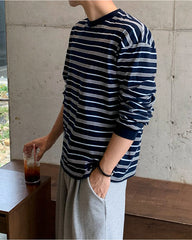 Style Striped Long Sleeve Casual Top