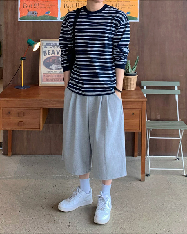 Striped Long Sleeve Casual Top