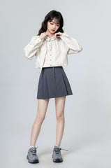 Striped Long Sleeve Shirt With Tie Design