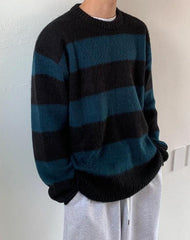Striped Mohair Knit Sweater