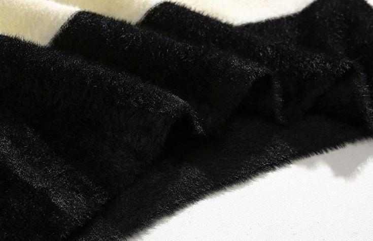 Striped Mohair Knit Sweater