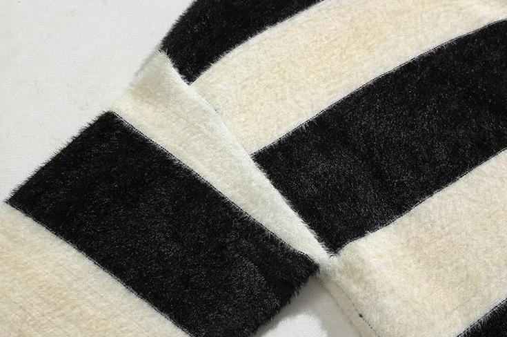 Striped Mohair Knit Sweater