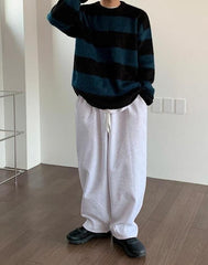 Striped Mohair Knit Sweater
